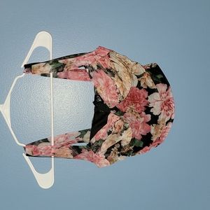 Floral bustier crop top